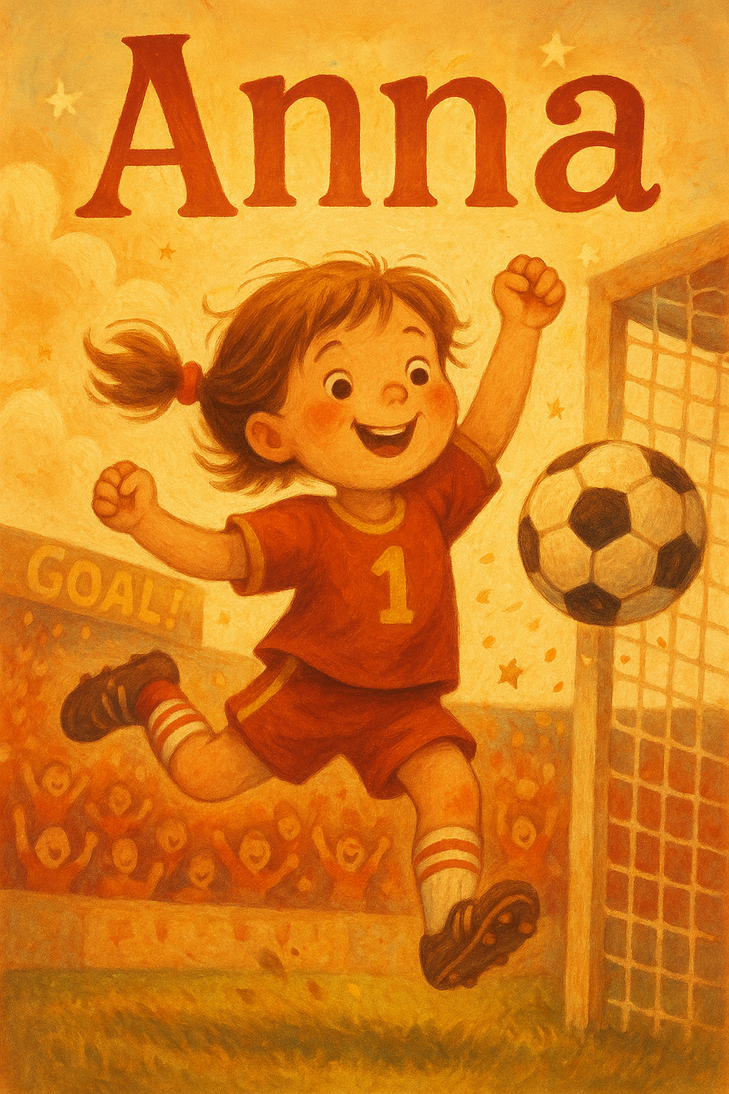 Fußballstadion Poster mit Namen Anna