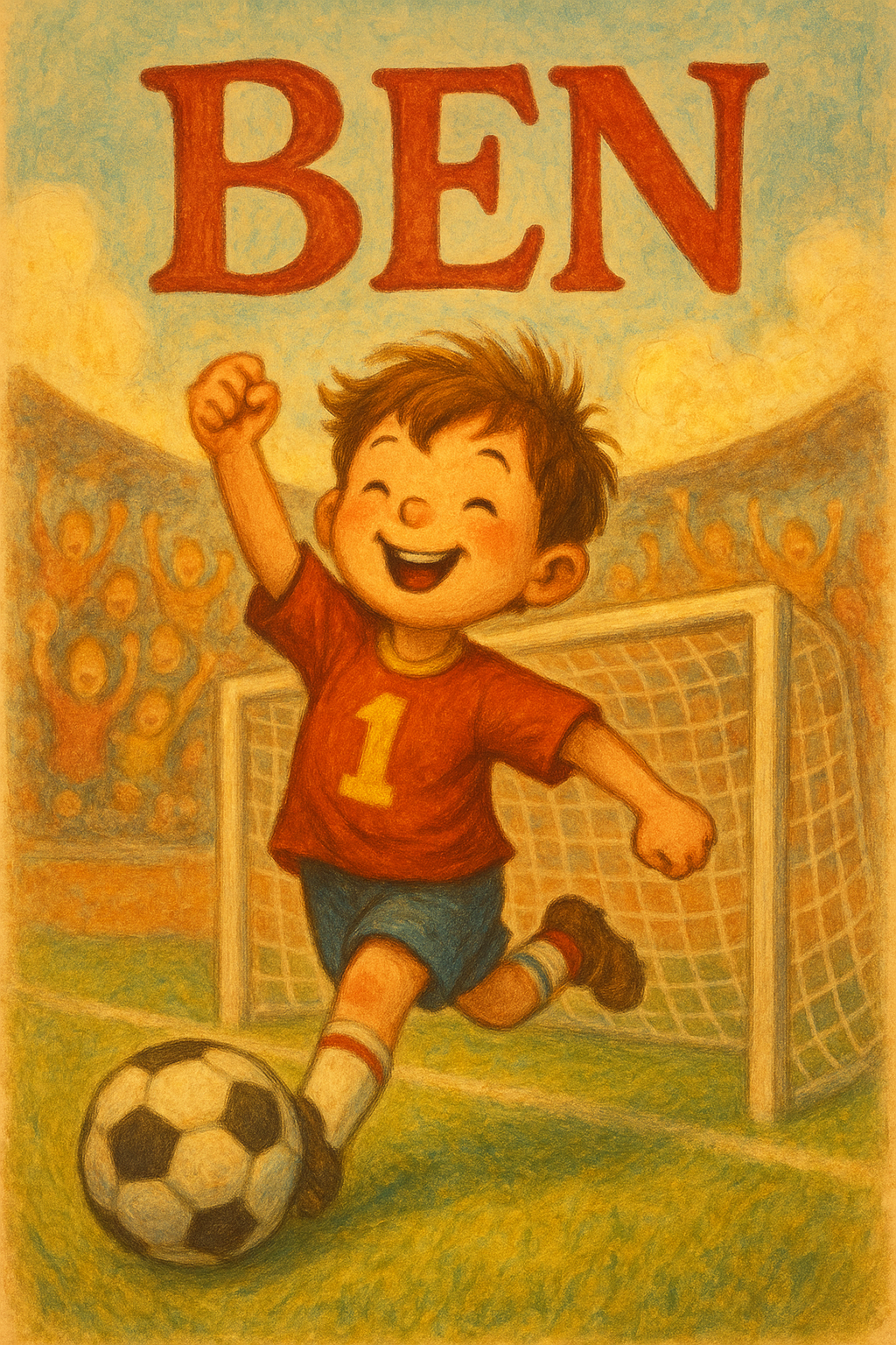 Fußballstadion Poster mit Namen Ben