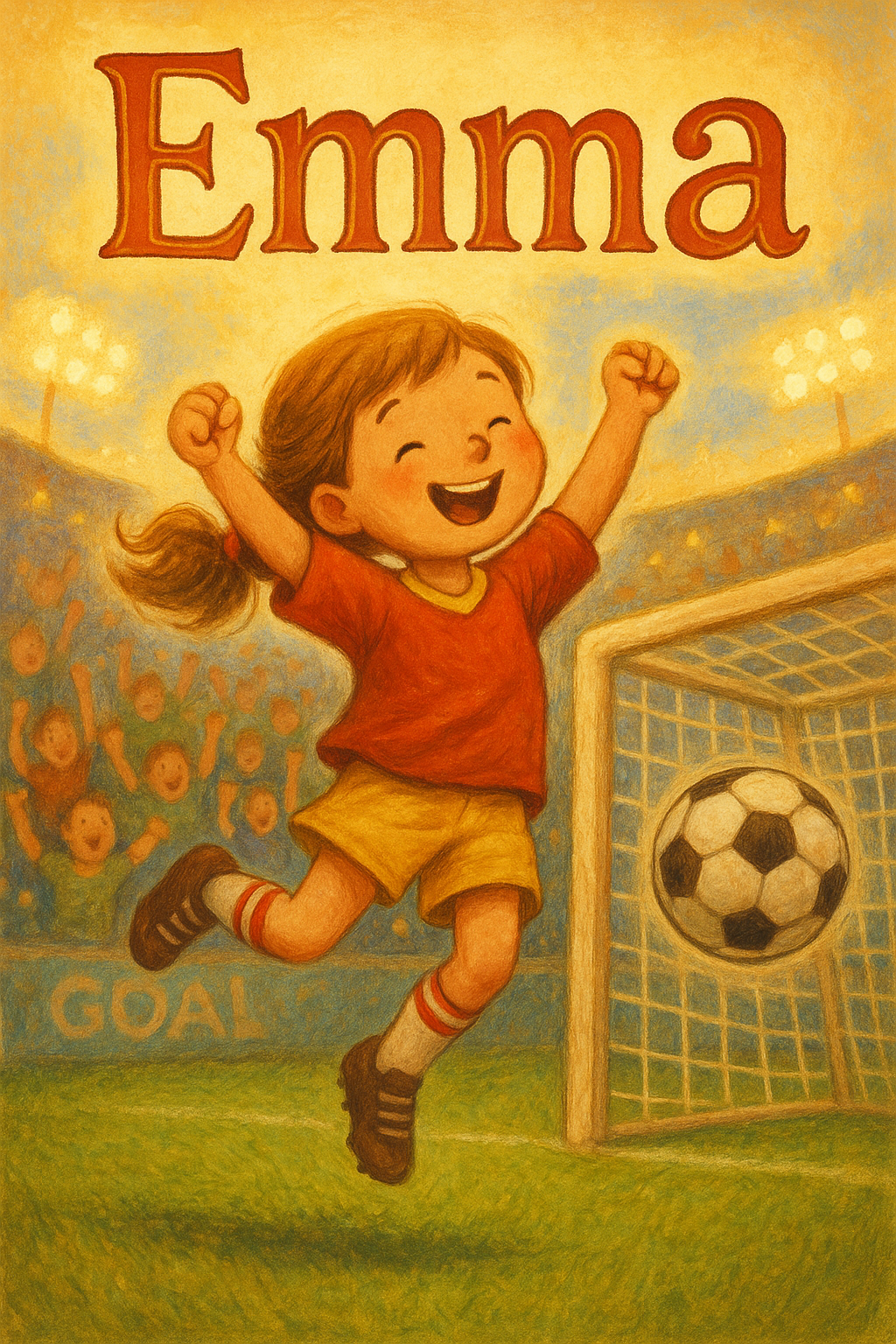 Fußballstadion Poster mit Namen Emma