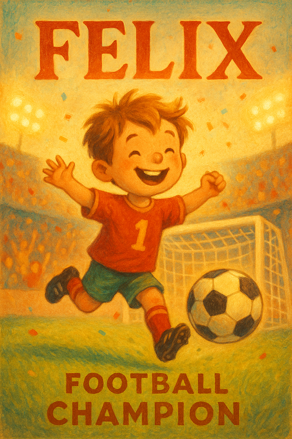 Fußballstadion Poster mit Namen Felix