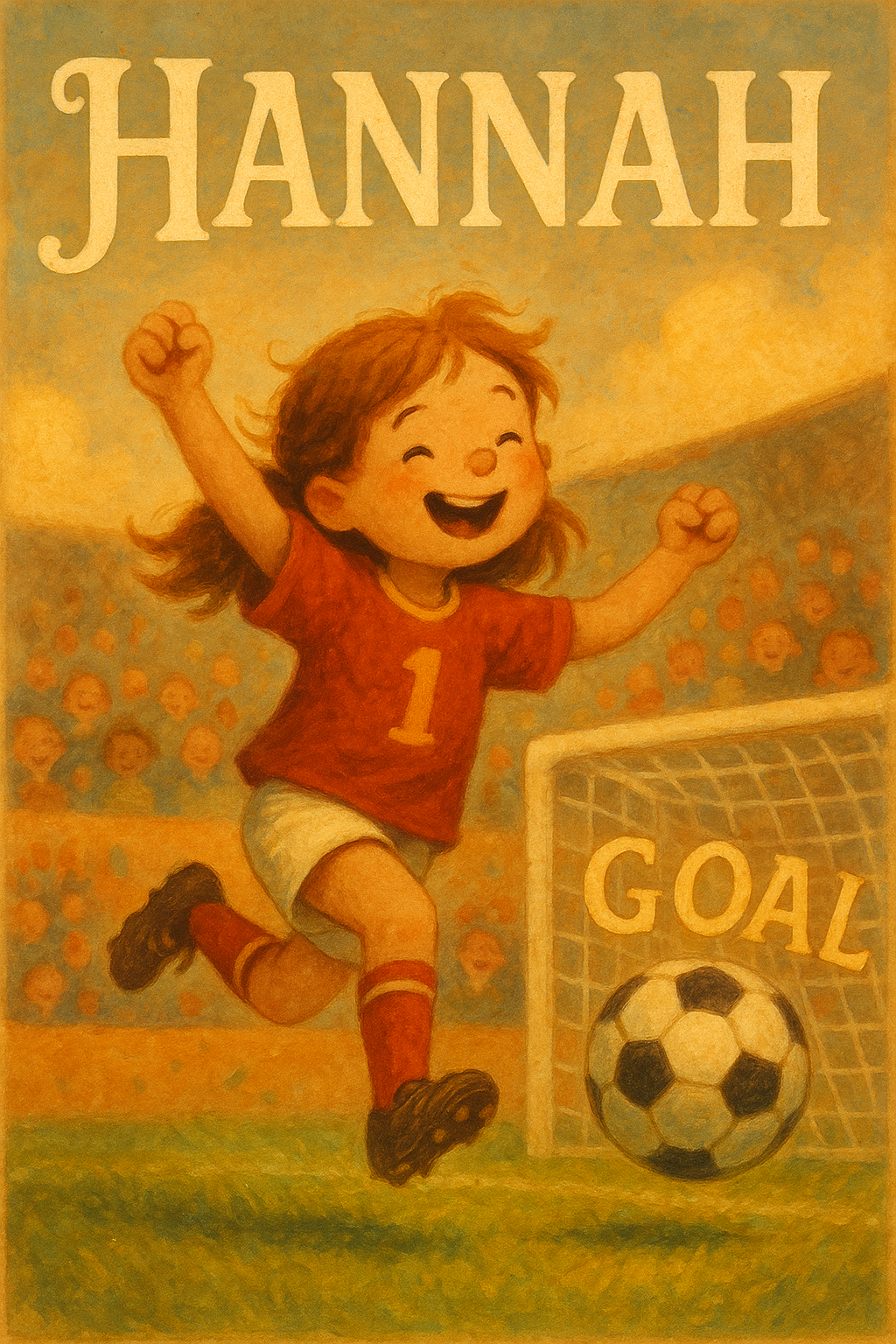 Fußballstadion Poster mit Namen Hannah