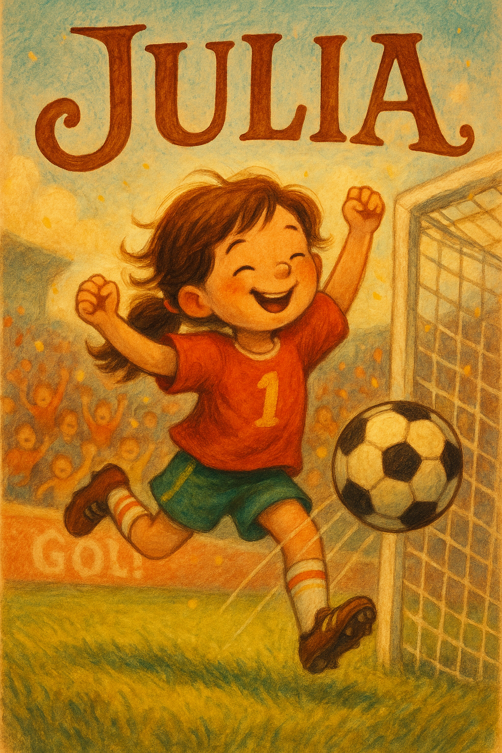 Fußballstadion Poster mit Namen Julia
