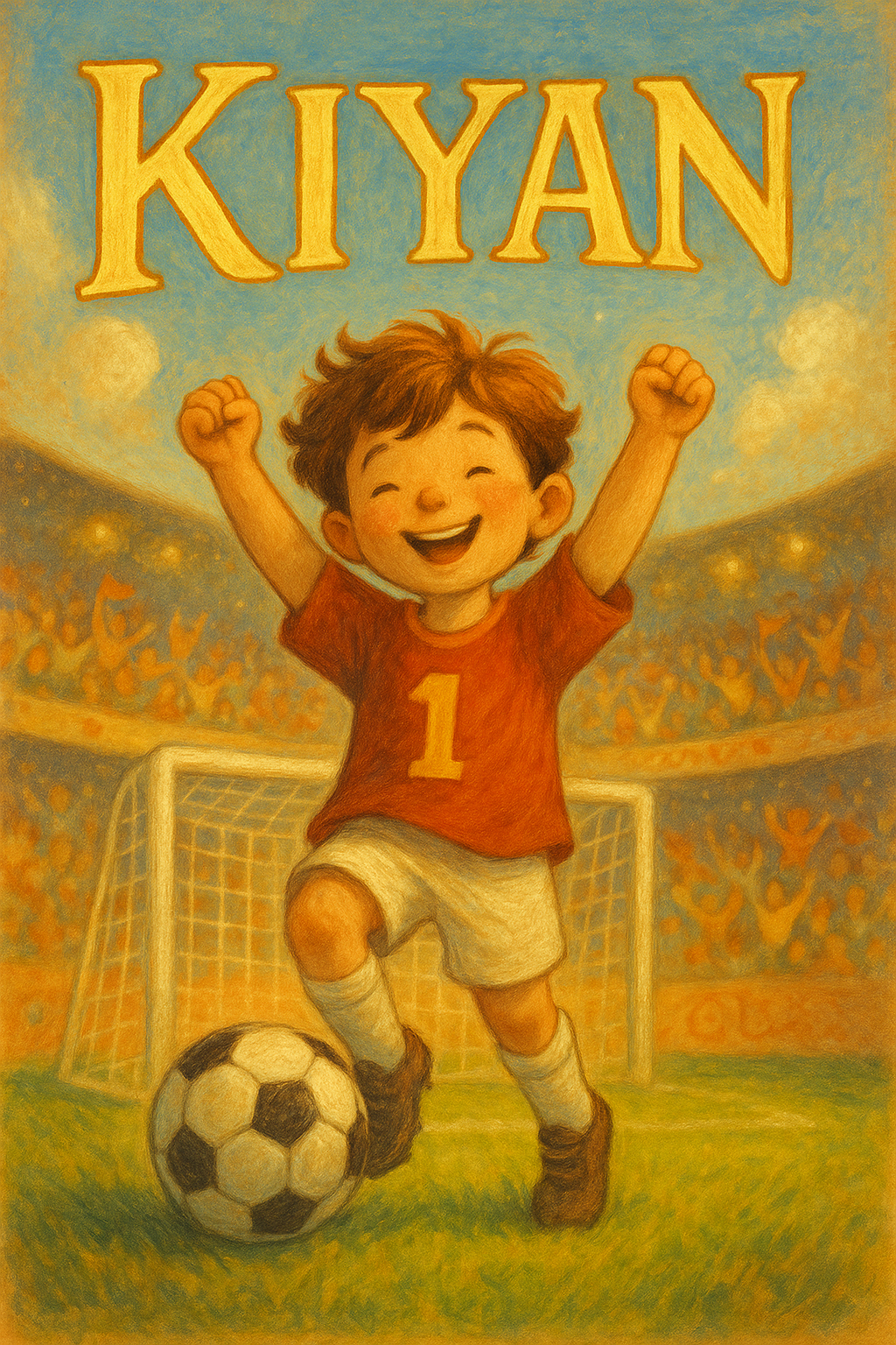 Fußballstadion Poster mit Namen Kiyan