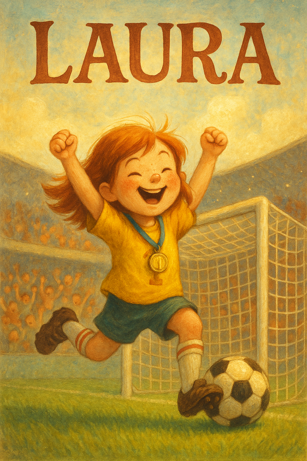 Fußballstadion Poster mit Namen Laura