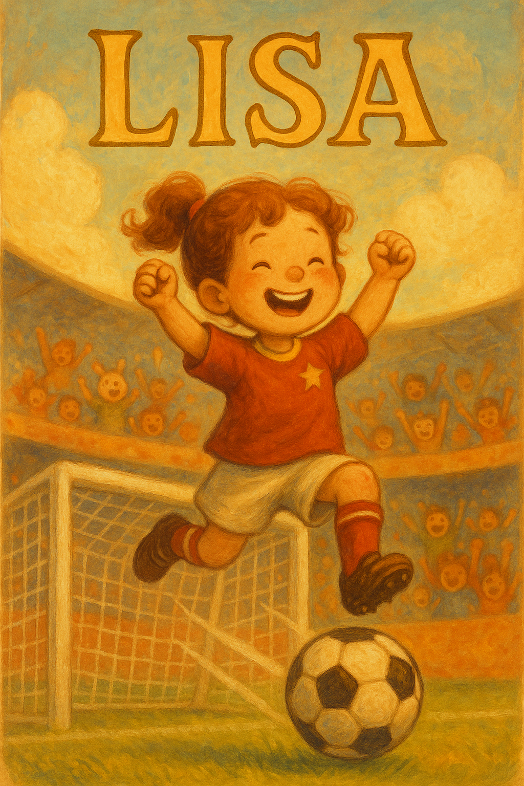 Fußballstadion Poster mit Namen Lisa