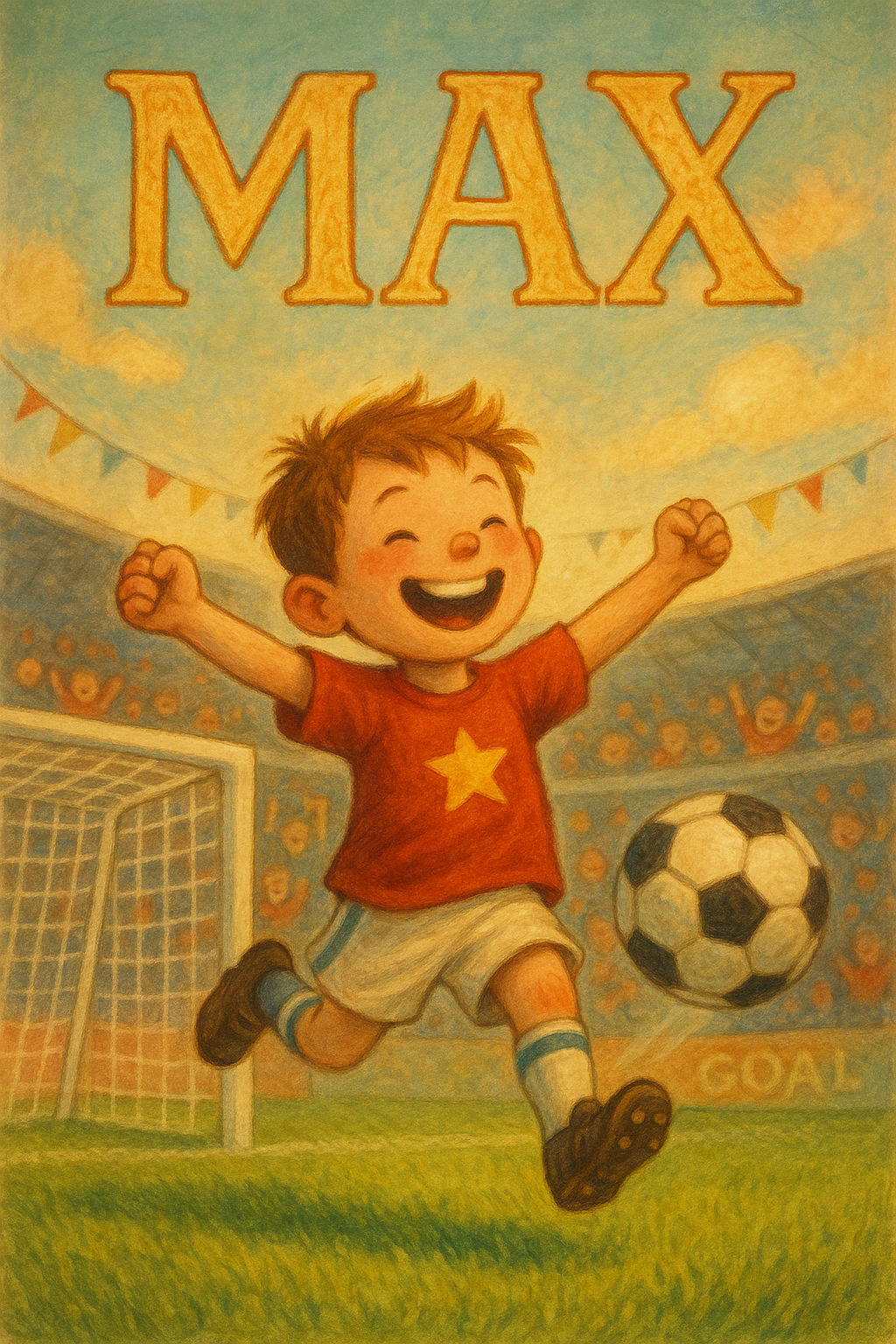 Fußballstadion Poster mit Namen Max
