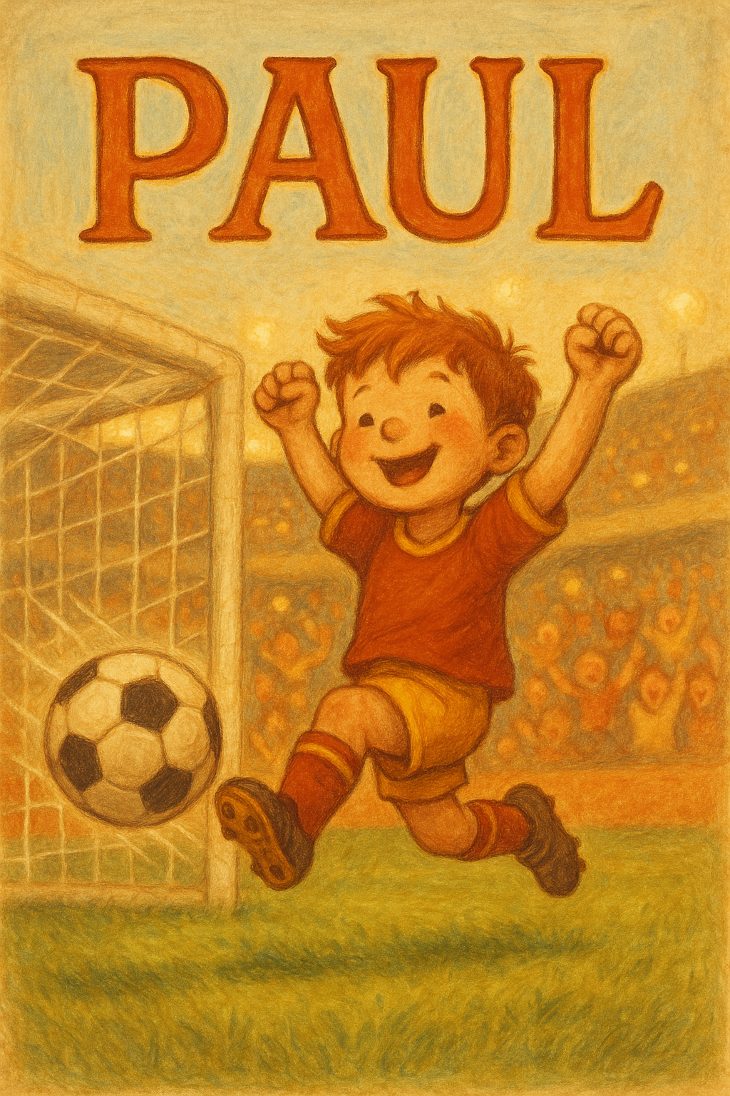 Fußballstadion Poster mit Namen Paul