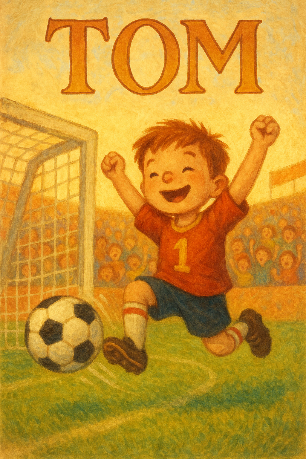 Fußballstadion Poster mit Namen Tom