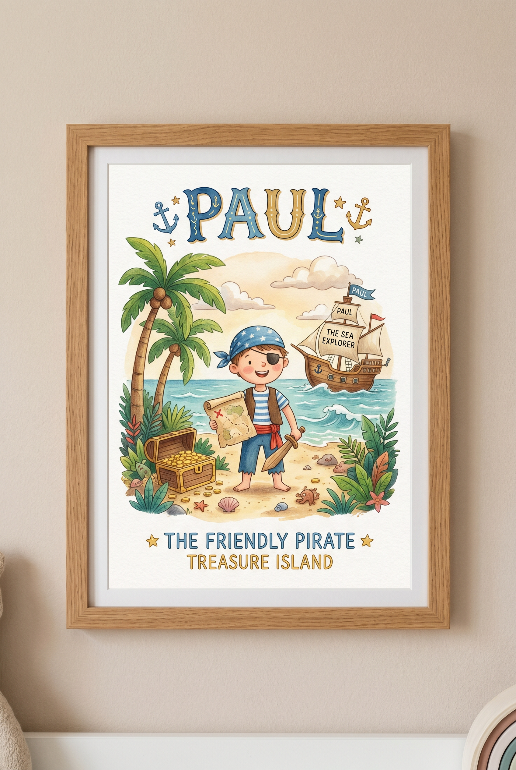 Pirateninsel Poster mit Namen